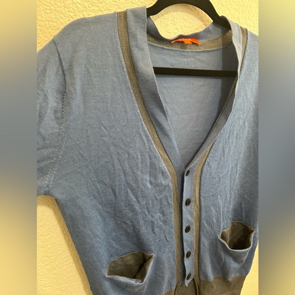 Blue Elle Homme Button Up Sweater - Picture 3 of 12